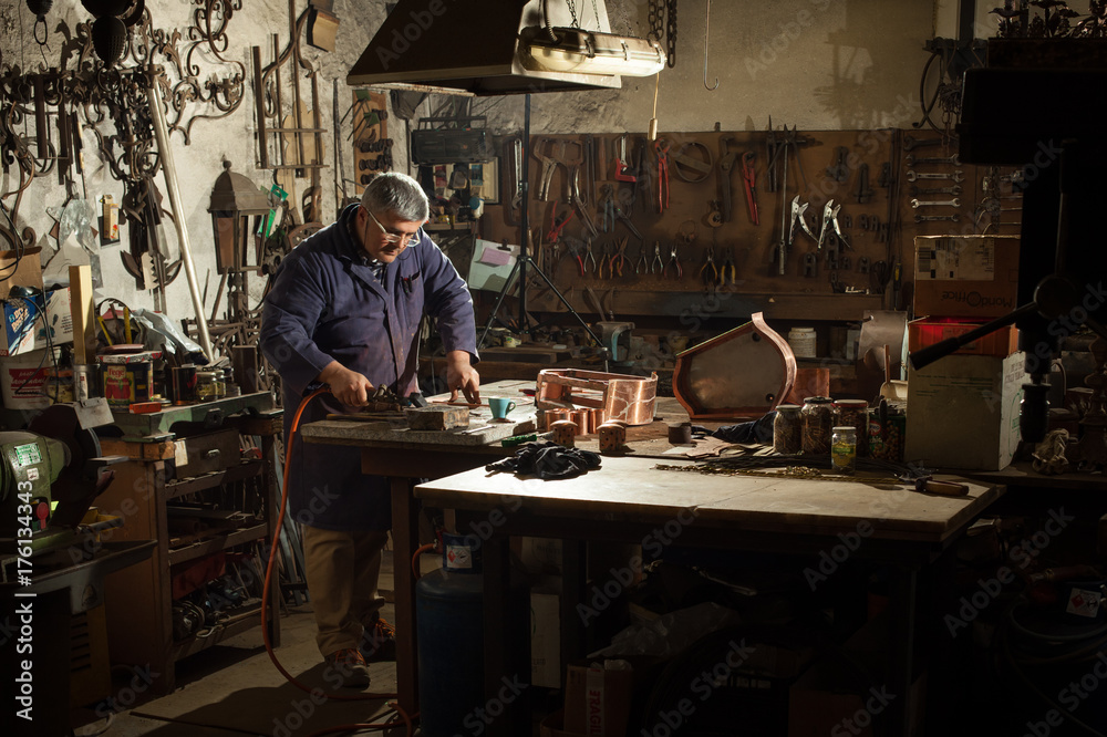 Blacksmith workshop, Italian craftsmanship. Blacksmith workshop, Italian craftsmanship.