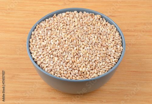 Barley grits in bowl