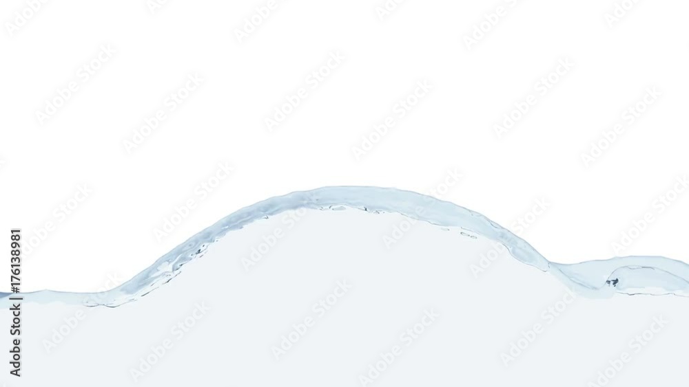 Blue water splashes filling the screen on a white background with alpha matte Blue water splashes filling the screen on a white background with alpha matte