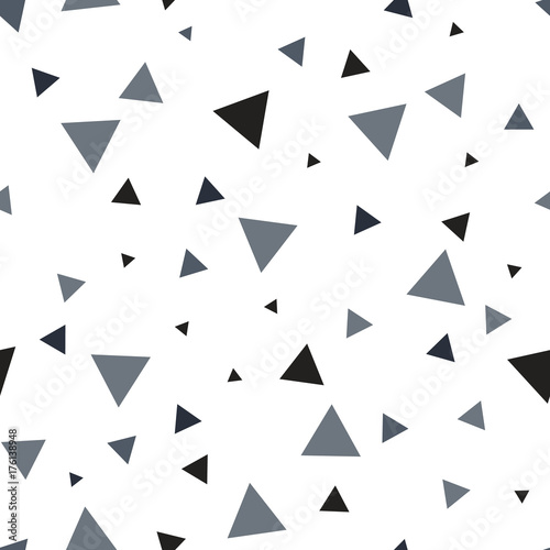 Triangle Background Pattern. Repeating Triangle Vector Pattern. Cute Triangle Seamless Background