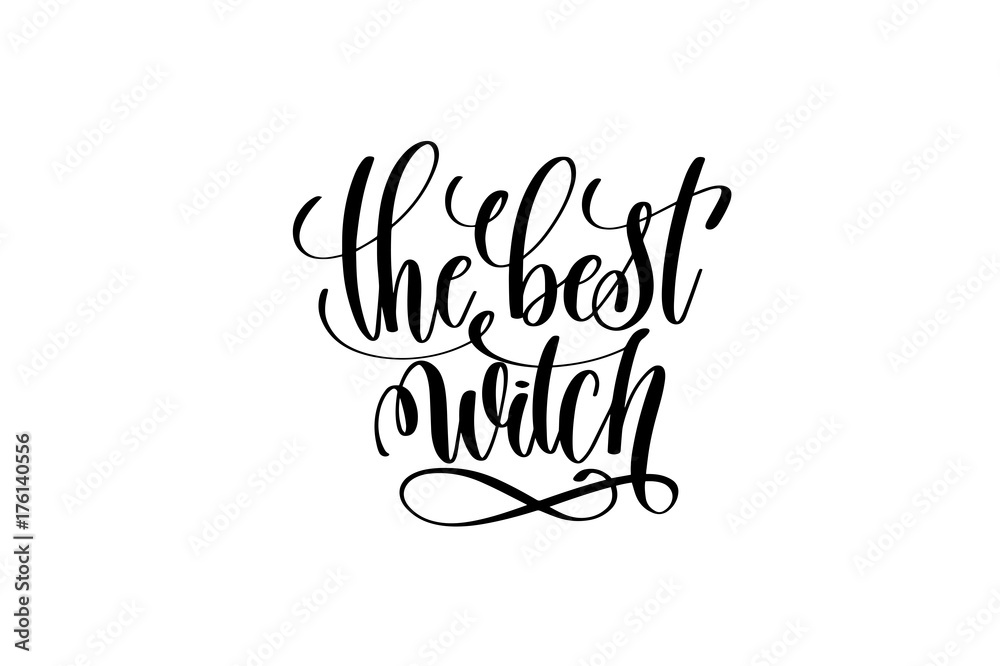 the best witch hand lettering inscription quote to witch party