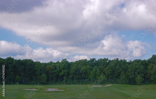 Golf field near the forest