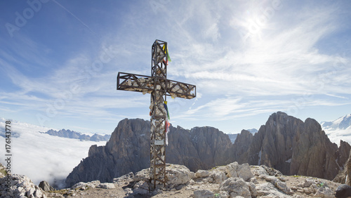 Gipfelkreuz am Plattkofel