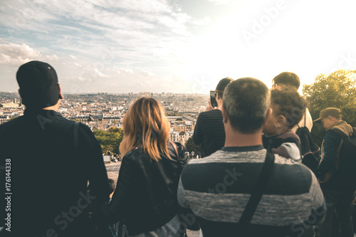 People enjoying the View from Montmartre - Paris
