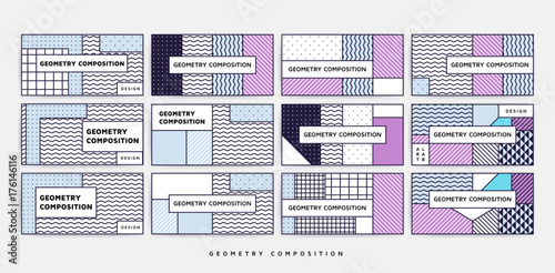 Colorful trend geometric pattern