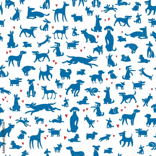dogs silhouettes background