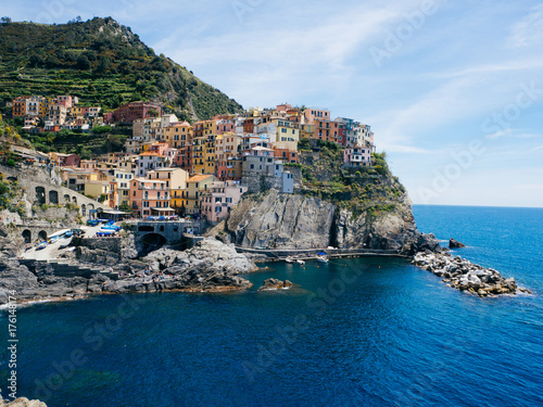 Beautiful view of Manarola town, Cinque Terre, Liguria, Italy