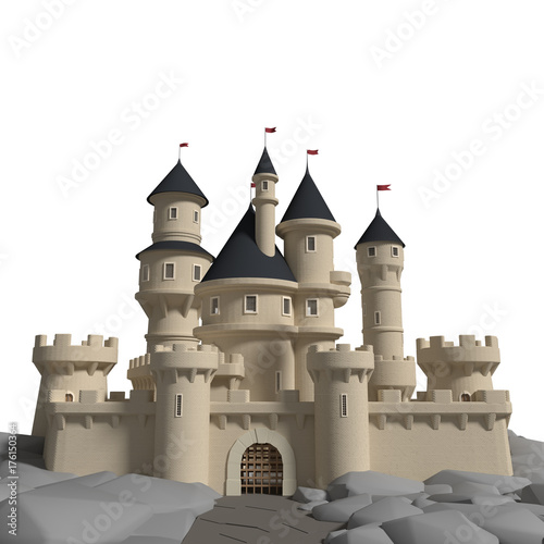 Fotografie 3d rendered medieval castle