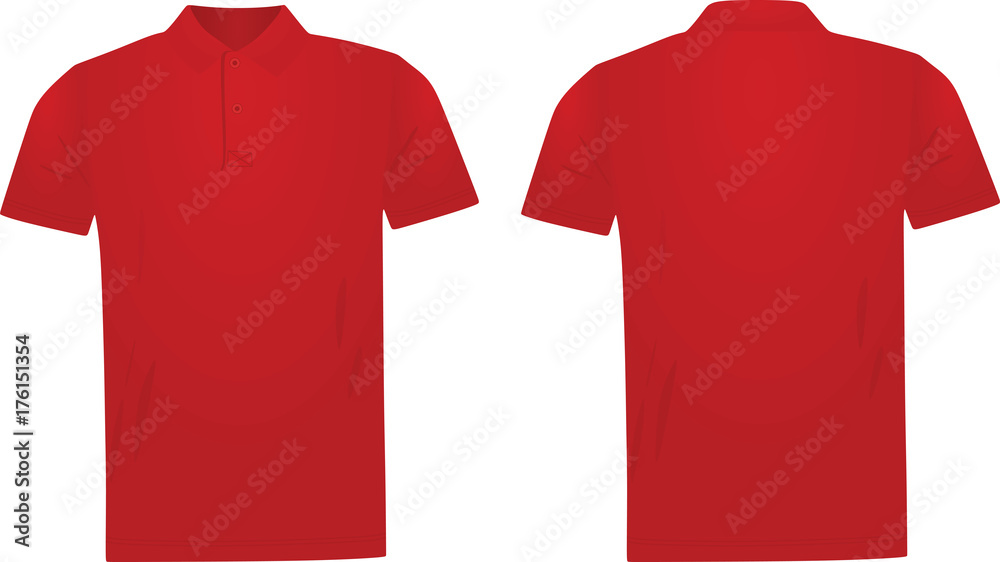 Red polo t shirt. vector illustration Stock Vector | Adobe Stock