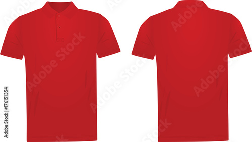 Red polo t shirt. vector illustration