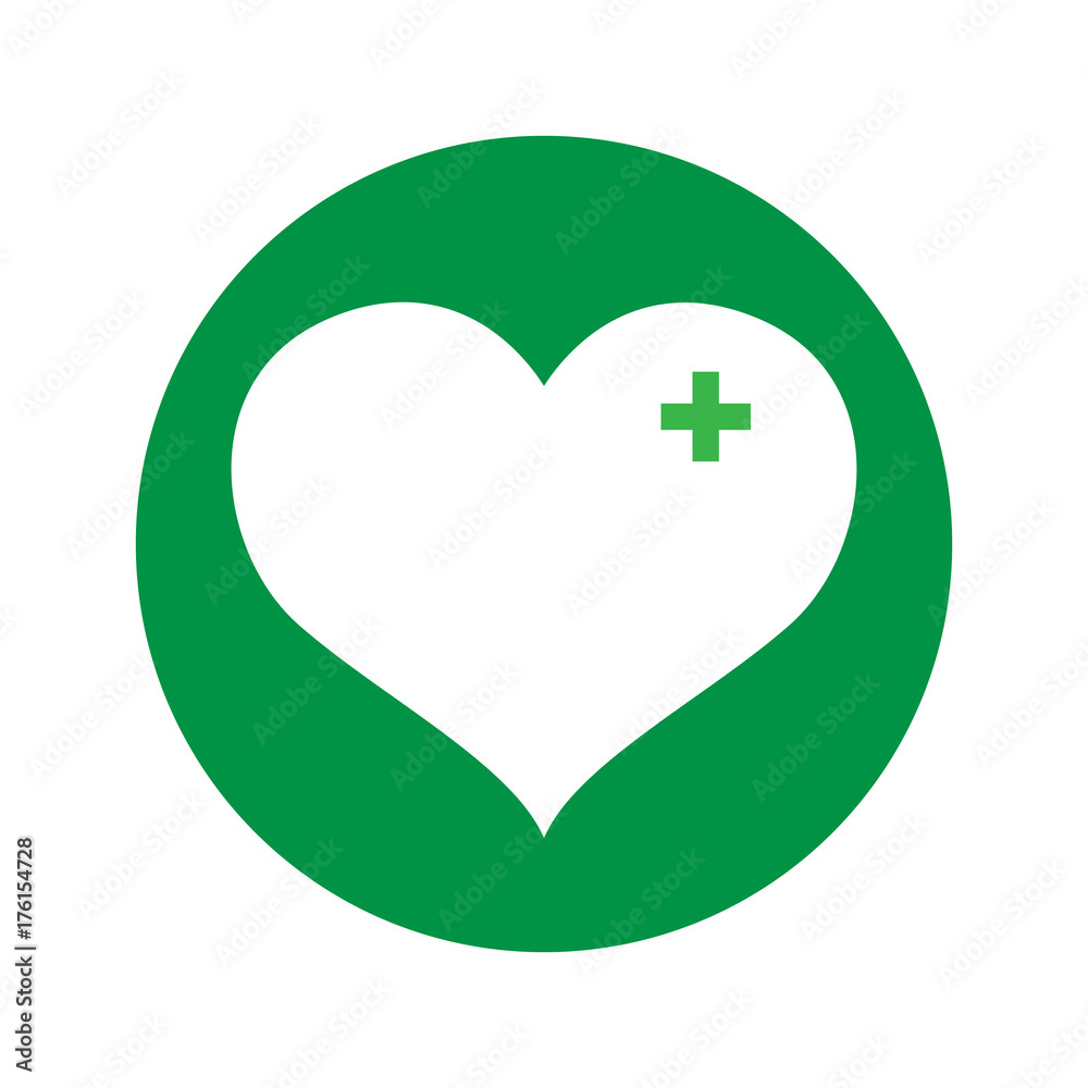 Rood hart van liefde