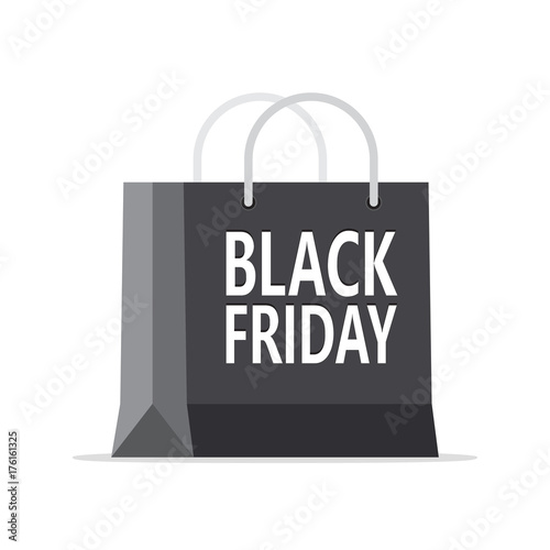 Black friday sale design with shopping bag