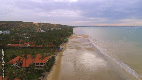 Mui Ne Vietnam Popular beach destinations Aerial Bungalow near the beach