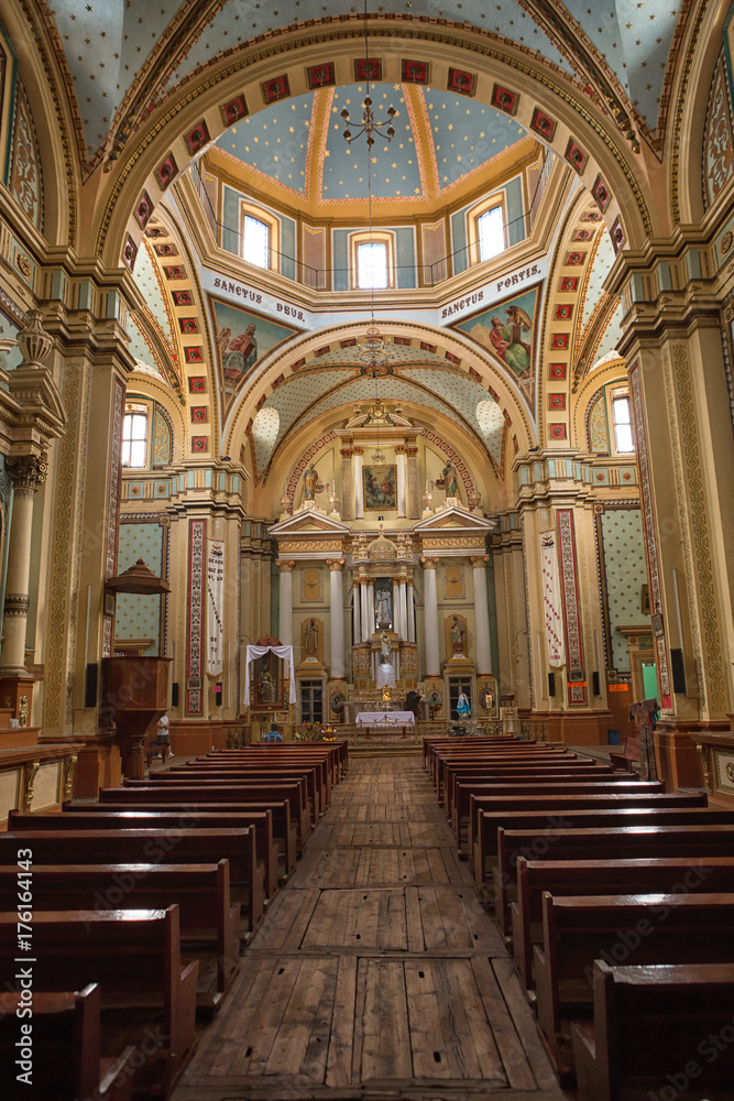 cathedral interior in Real de Catorce Mexico 