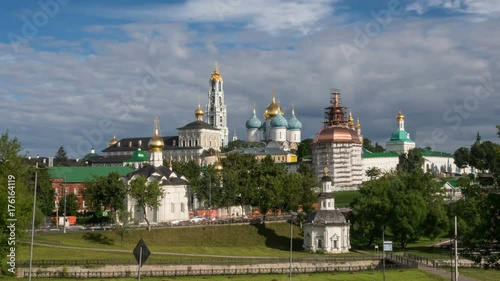 Orthodox Monastery in Sergiev Posad. Morning. Russia.