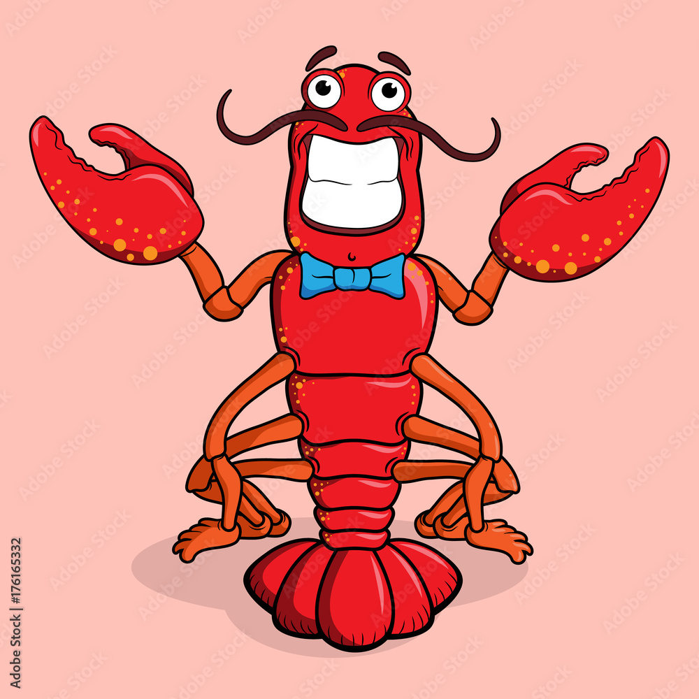 Cartoon Lobster Stock Vector Adobe Stock