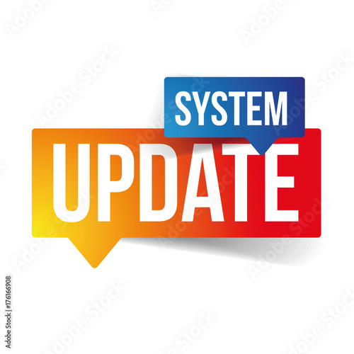 System update sign label