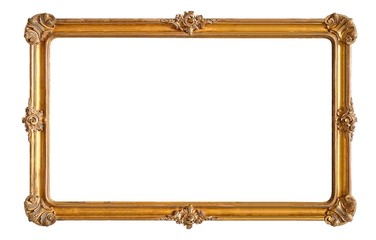 Golden frame for paintings, mirrors or photos