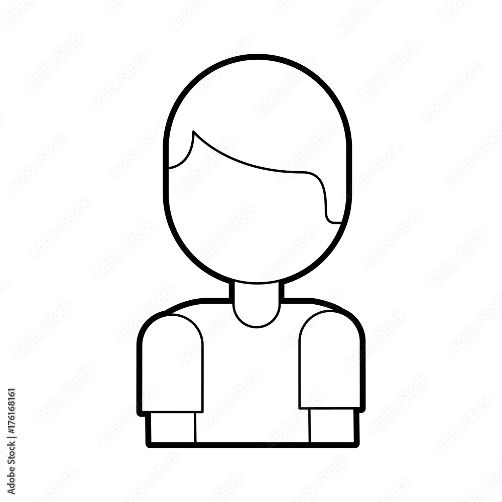 cartoon boy portrait male work employee cartoon boy portrait male work employee