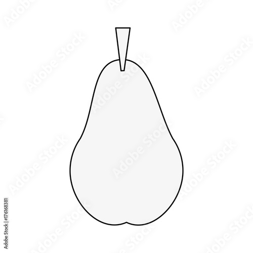 pear fruit icon image vector illustration design