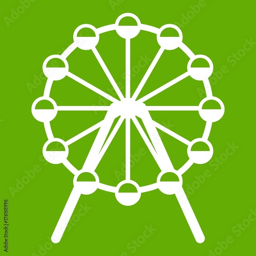 Singapore Flyer, tallest wheel in the world icon green