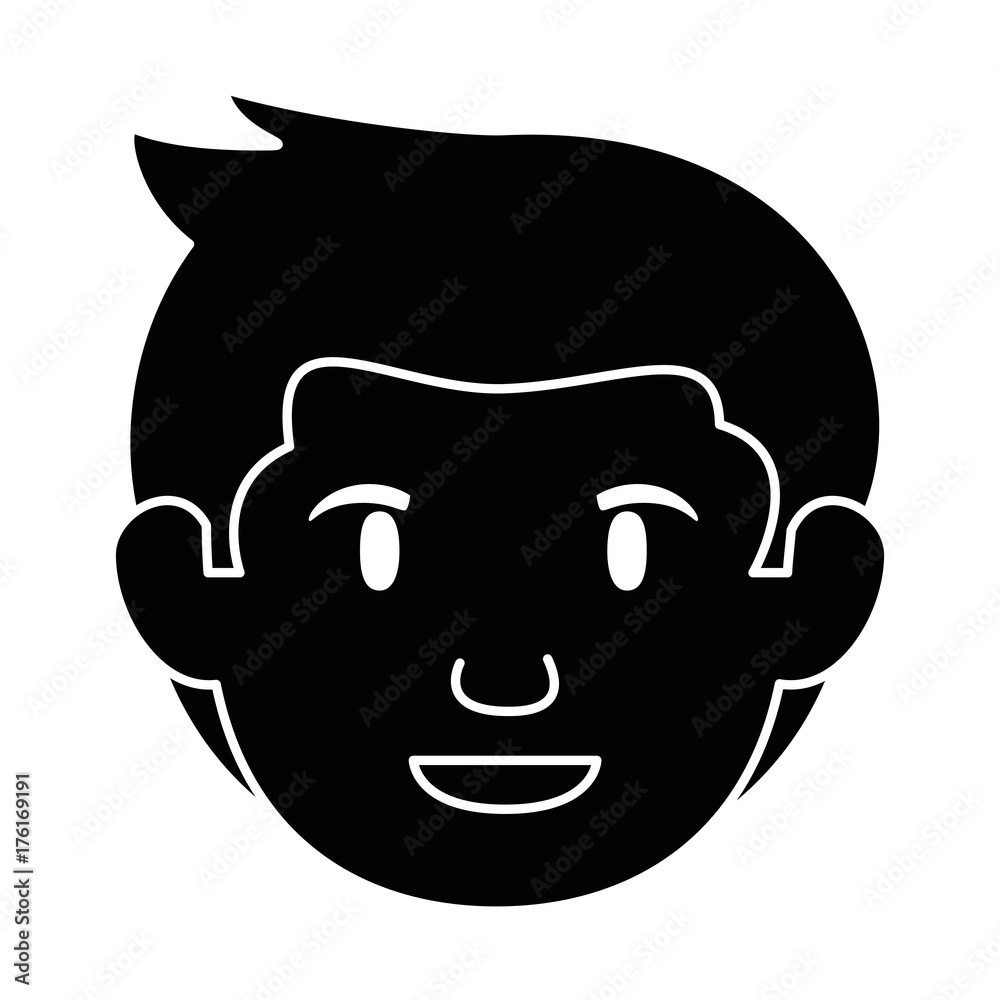 young man head avatar character young man head avatar character