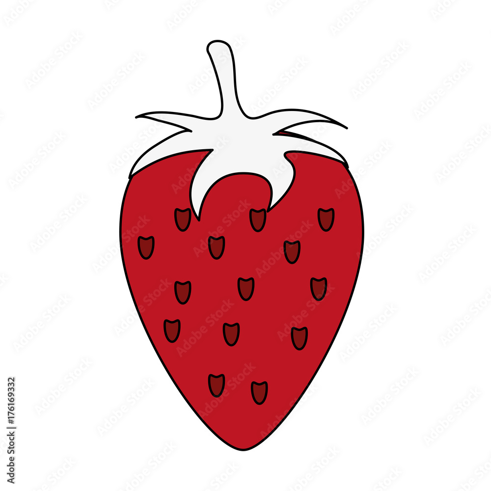Fototapeta premium strawberry fruit icon image vector illustration design