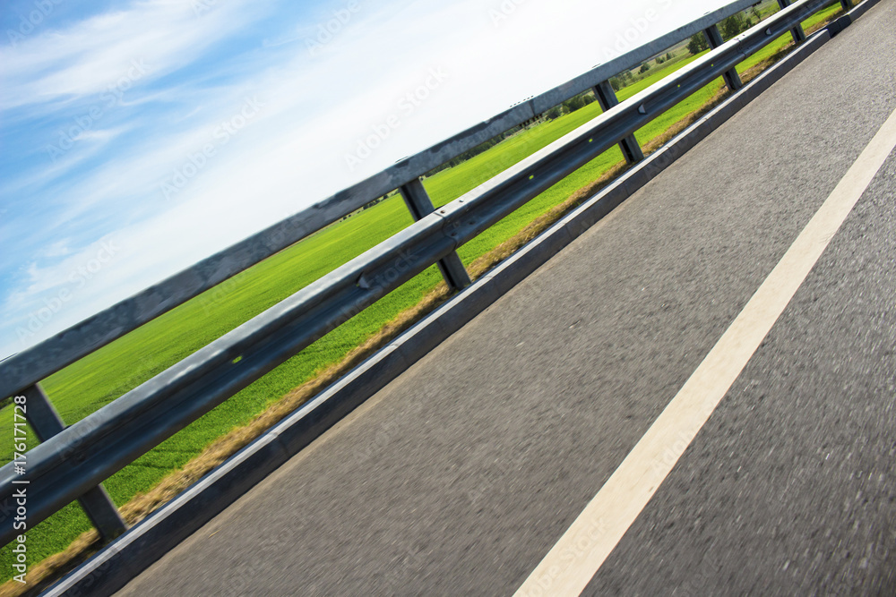 beautiful view from the window of the car at speed beautiful view from the window of the car at speed