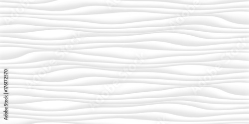 Fototapeta Naklejka Na Ścianę i Meble -  Line White texture. Gray abstract pattern surface. Wave wavy nature geometric modern. On white background. Vector illustration