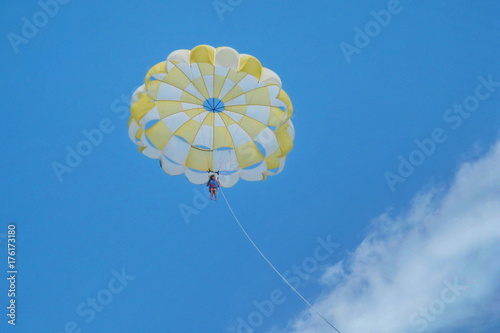 Parasailing in Half Moon Cay, Bahamas