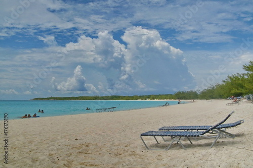 Beach in Half Moon Cay, Bahamas
