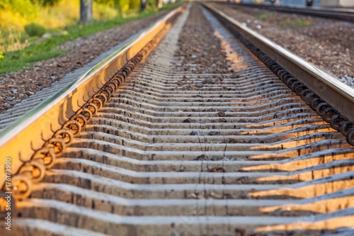Railroad track.