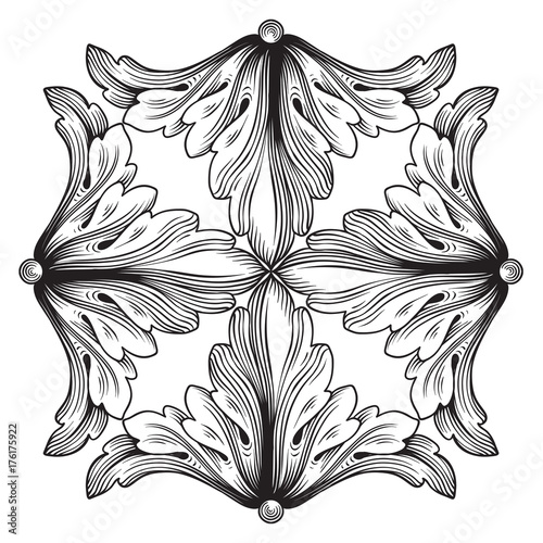 Classic vintage baroque ornament.