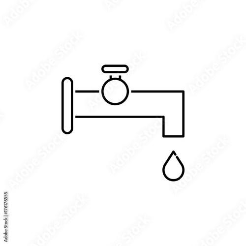 Eco Dripping tap with drop icon
