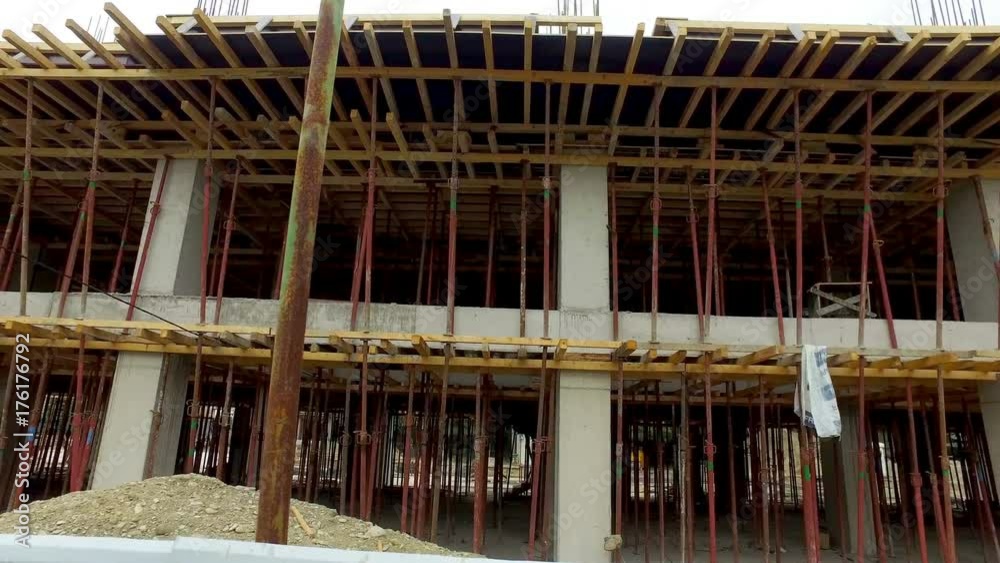 Concrete building construction industrial site Concrete building construction industrial site