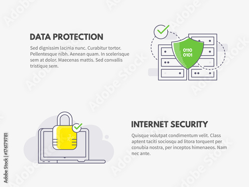 Internet security and Data protection. Cyber security concept.