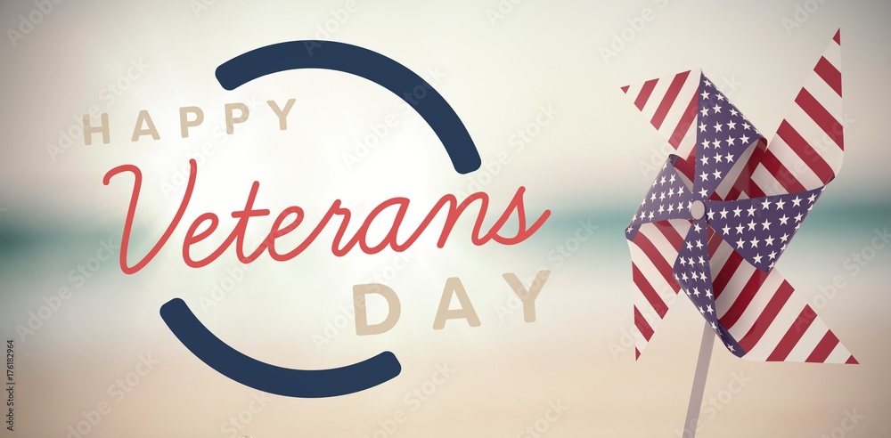 Obraz premium Composite image of logo for veterans day in america 