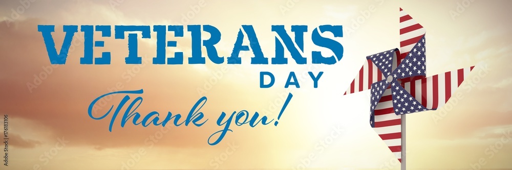 Composite image of logo for veterans day in america Composite image of logo for veterans day in america
