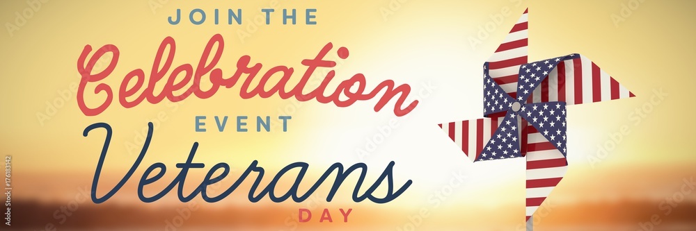 Obraz premium Composite image of logo for veterans day in america 