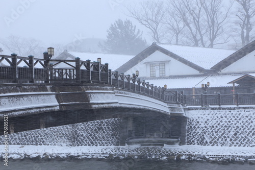 酒田の山居倉庫　冬景色　Sakata, Yamagata, Japan