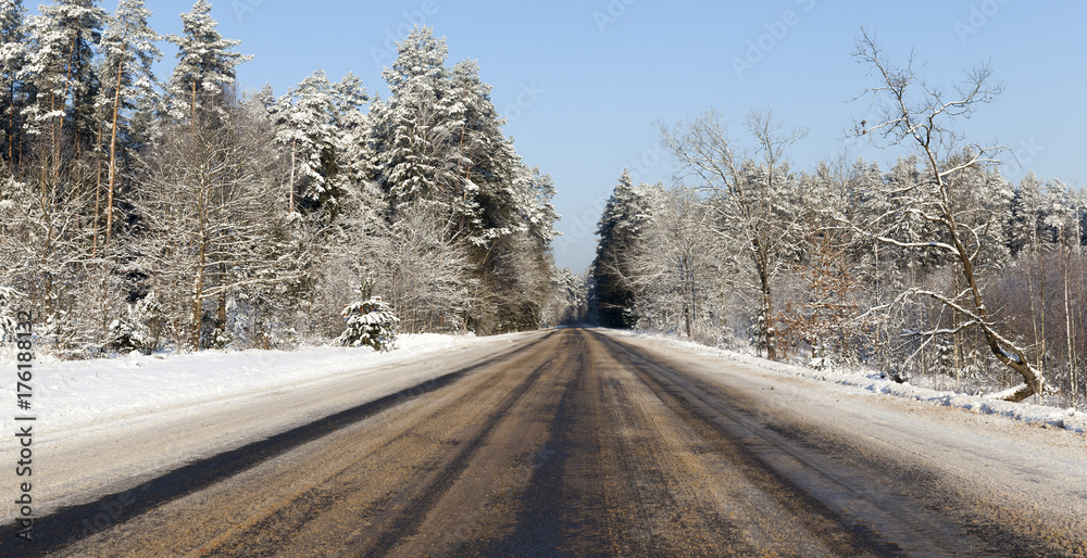 Obraz premium Road in winter