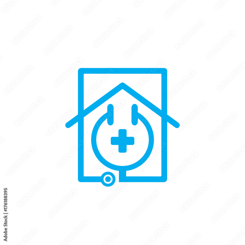 hospital and stethoscopes logo hospital and stethoscopes logo