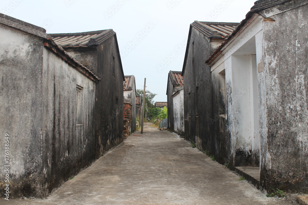 Abandoned homes in a small Village in Canton Guangdong China Asia