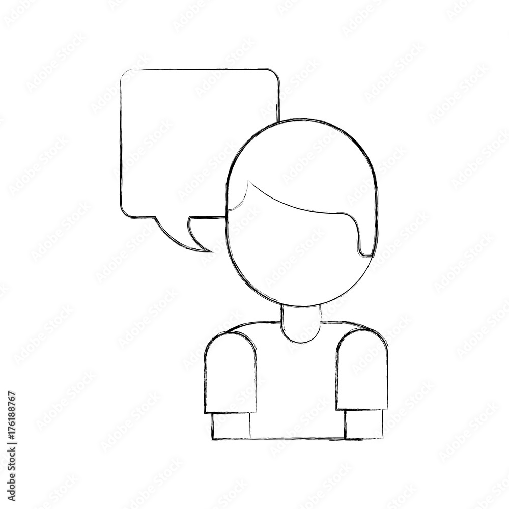 cartoon boy speech bubble message talk chat cartoon boy speech bubble message talk chat