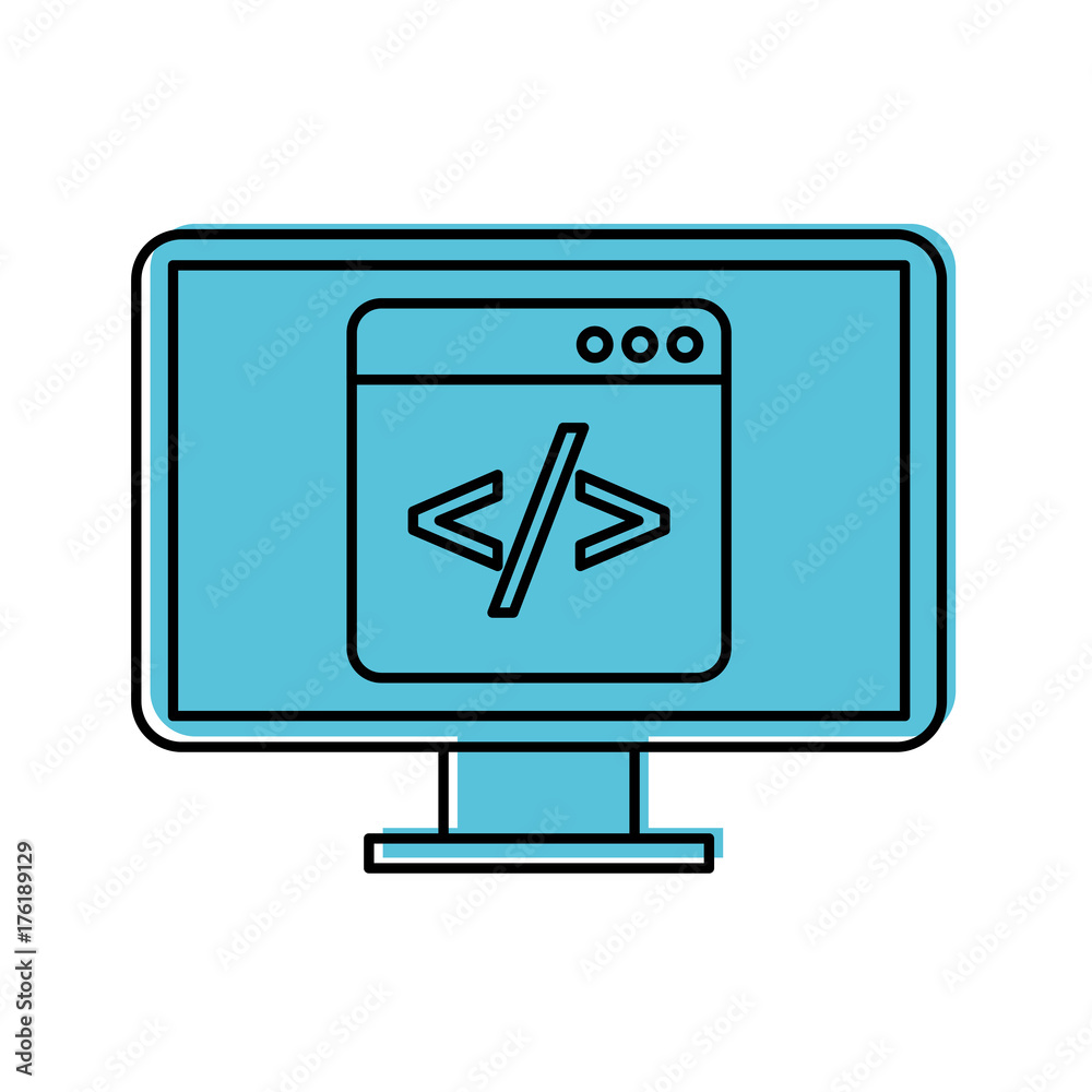 programming window with script code computer programming window with script code computer