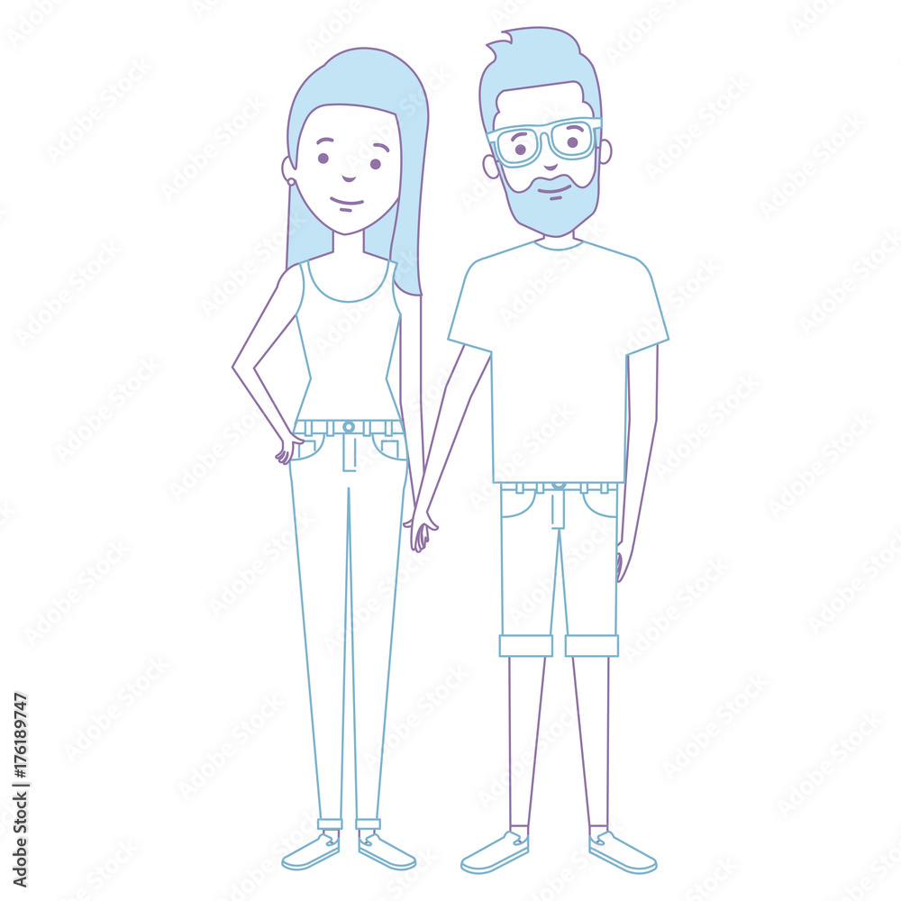 lovers couple avatars character vector illustration design lovers couple avatars character vector illustration design