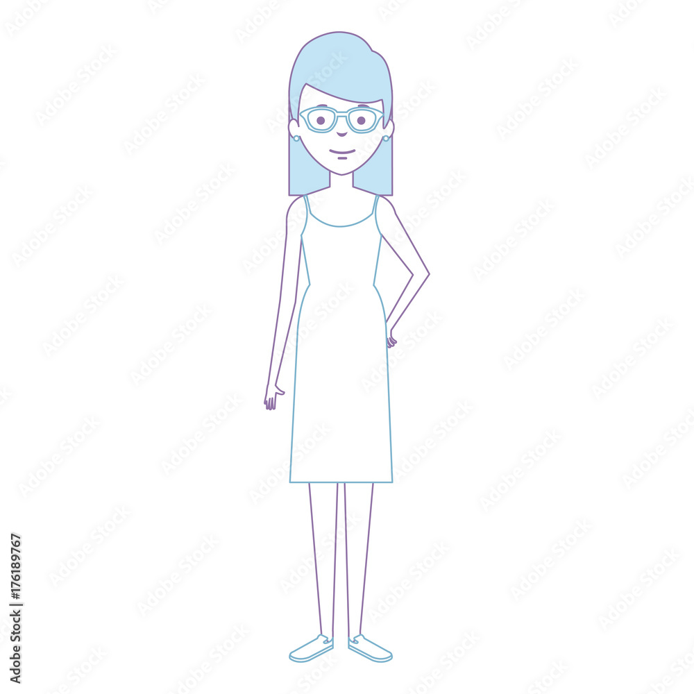 beautiful woman avatar character vector illustration design