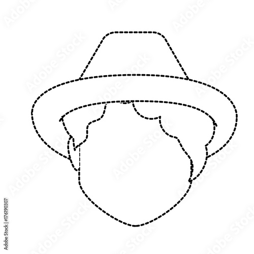 dotted shape default avatar woman to social user