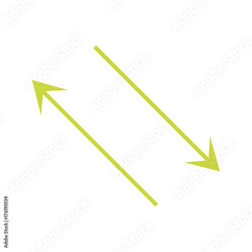 colored arrow ove white background vector illustration