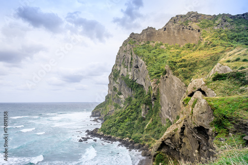 Seongsan Ilchulbong, also called Sunrise Peak and which is a World Heritage Site in Jeju island